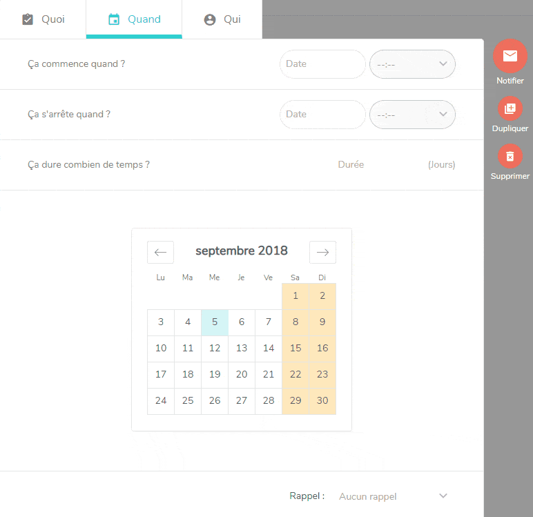 Ajoutez une date de début ou une date de fin à votre tâche