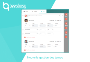 Fonctionnalités de gestion des temps dans Beesbusy