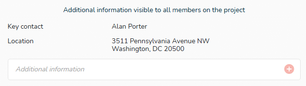 Project fields visible to all project's members