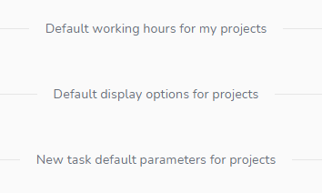 By default project settings