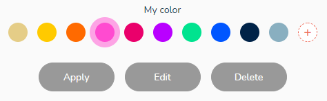there are default colors to categorize and customize your projects.