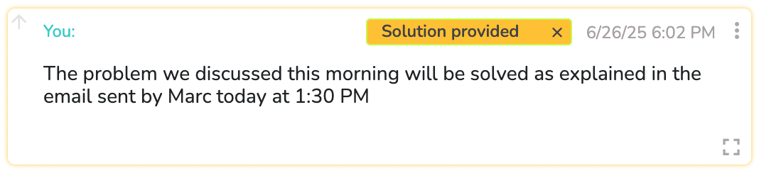 Example of comment with a type
