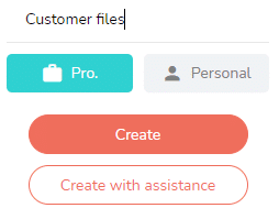 Create a professional or a personal project.