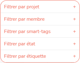 filtres dans les vues multi-projets