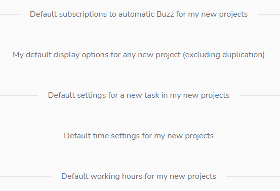 How to choose parameters by default for your projects