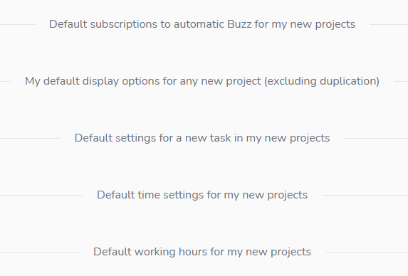 How to choose parameters by default for your projects