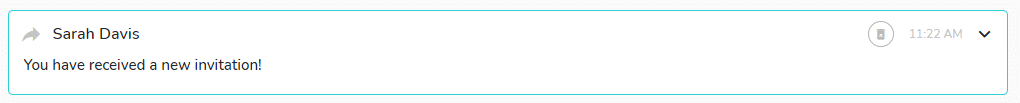 new invitation notification