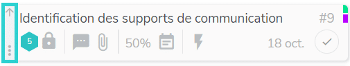Apparition du menu sur la tâche