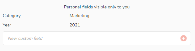 Add personal notes for yourself in a project.