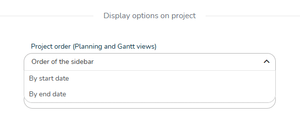 Diplay option project order in multiproject view