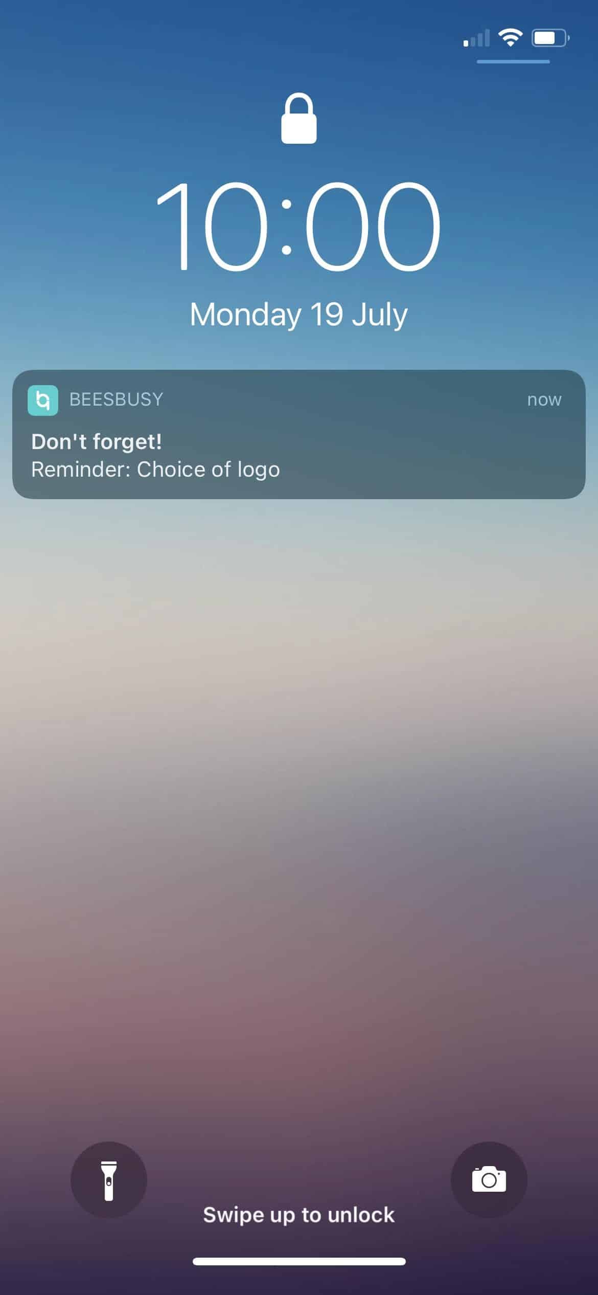 Push notification reminder