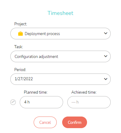 Mark times from the agenda