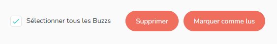Bouton permettant de sélectionner tous les buzzs d'un coup