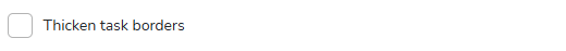 Check this box to dislplay thicken task borders