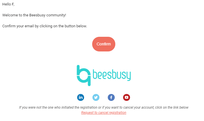 Use this email to cancel your Beesbusy subscription.