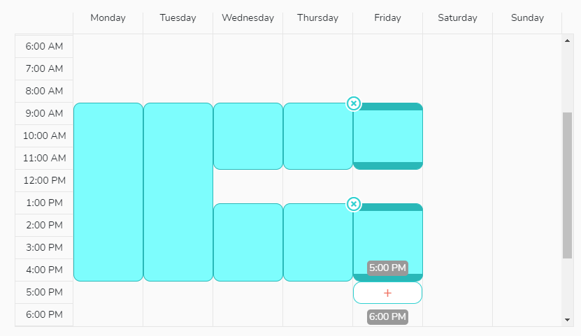 Set your working hours in your calendar.