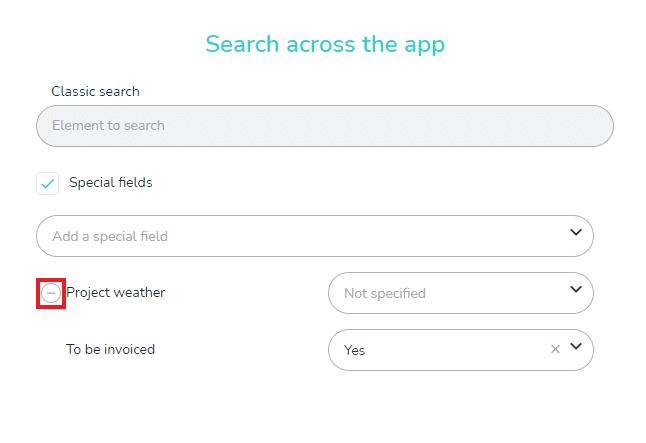 Representation of how to remove a special field