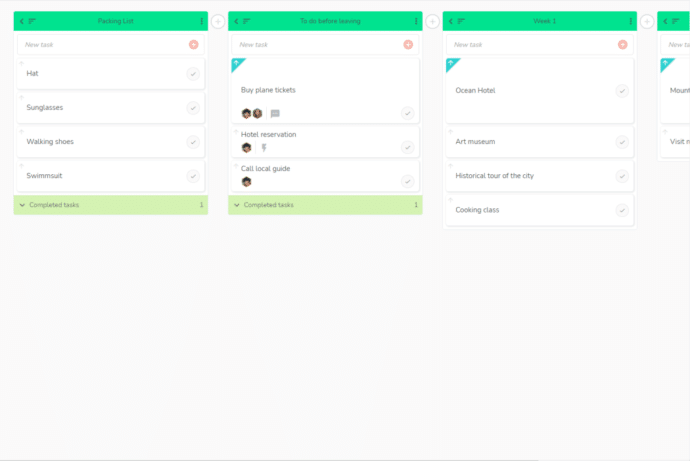 Organize your holidays with tasks lists in Beesbusy