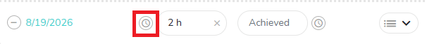 Button allowing you tho precise the part of the day that is planned