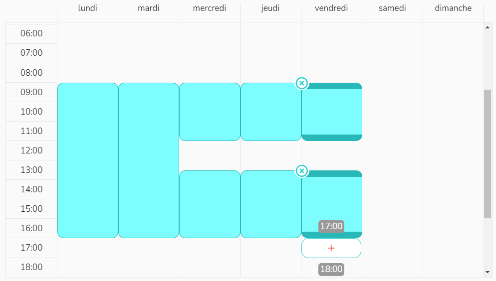 Heures de travail par défaut des projets