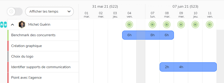 Optimisation de la planification de Michel