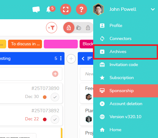 How to access the archives