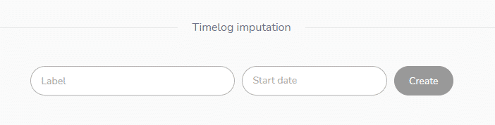 Timelog imputation section