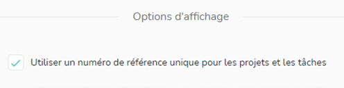 Options d'affichage Beesbusy