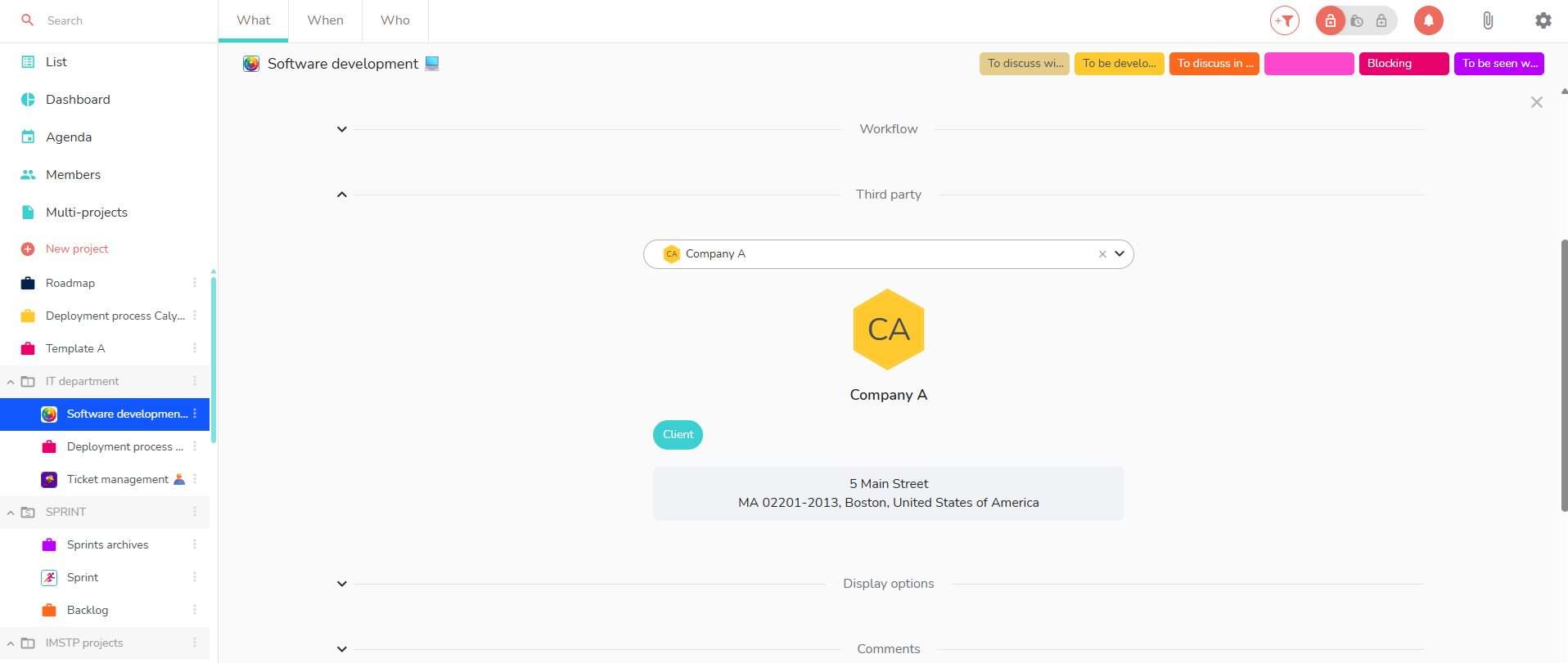 How to set up a third party to the whole project