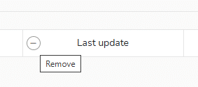 Display the button to remove a column of your portal