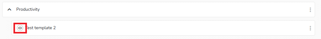 Shortcut to the project template